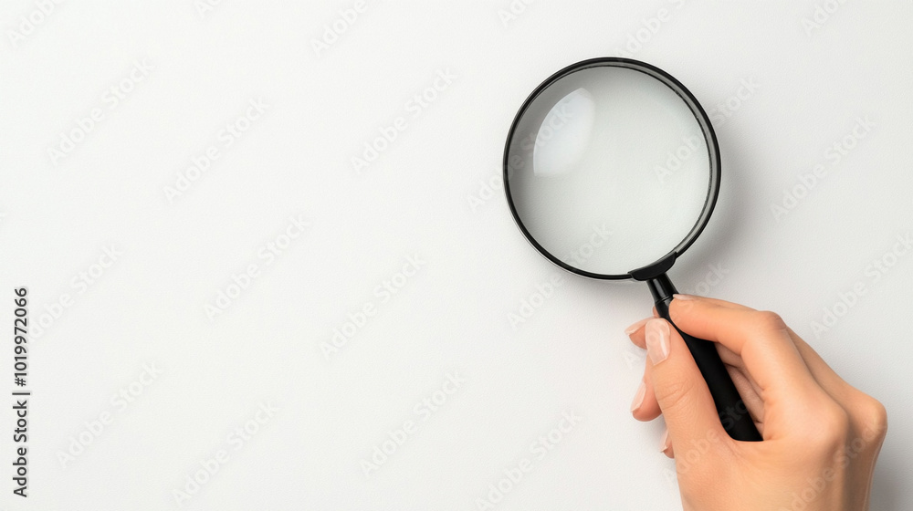 woman's hands hold a magnifying glass over tax documents, symbolizing attention to detail, financial scrutiny, and careful management of personal or business finances woman's hands hold a magnifying glass over tax documents, symbolizing attention to detail, financial scrutiny, and careful management of personal or business finances