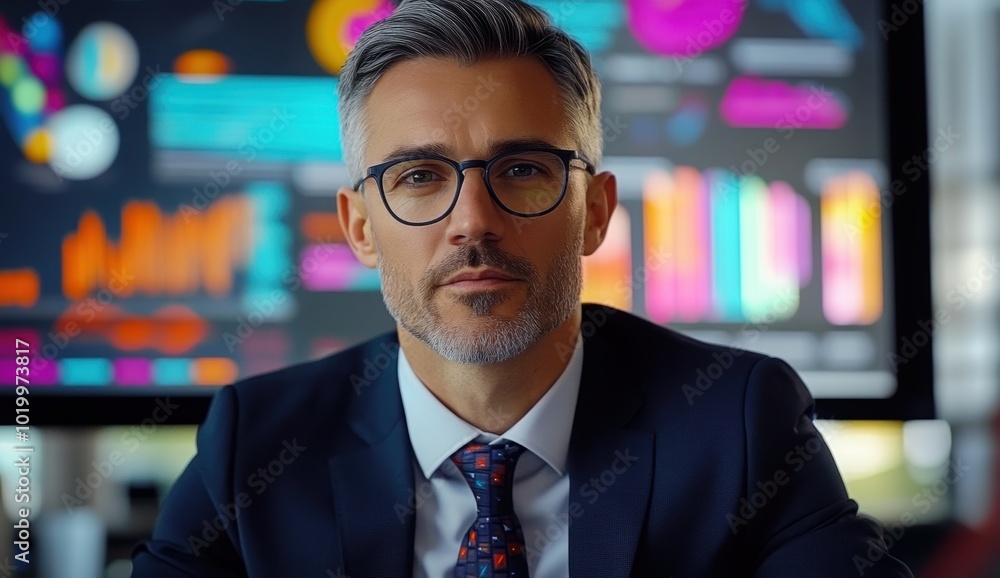 Fototapeta premium Businessman Data Analysis.