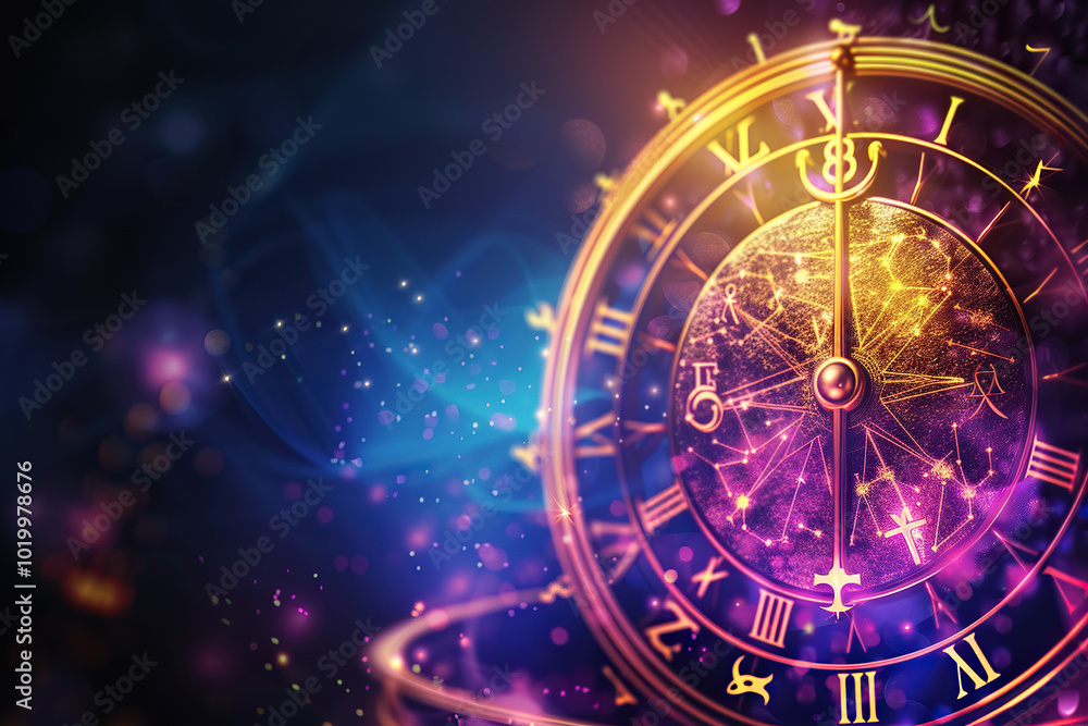 Astrological composition with zodiac circle in signs and symbols Astrological composition with zodiac circle in signs and symbols