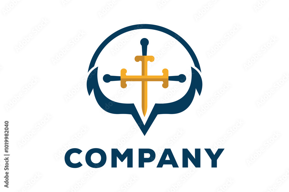 Anchor Sword Logo Template Design Concept. Anchor Sword Logo Template Design Concept.