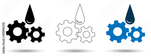 Service icon. Service icon on a white background, isolated. The icon has three uses in applications and websites. Vector illustration. Service icon on a white background.
