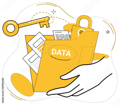 Data science vector illustration. Data science metaphorically acts as alchemist, turning data into golden insights Futuristic strategies bloom under nurturing care precise data analytics