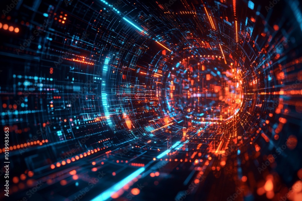 Digital Technology background of data and network Digital Technology background of data and network