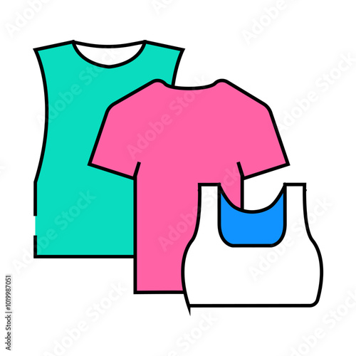 gym wear clothing line icon vector. gym wear clothing sign. isolated symbol illustration