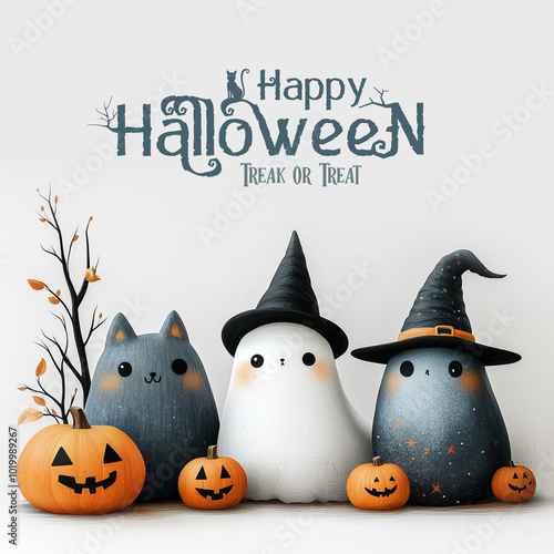 Happy Halloween square poster