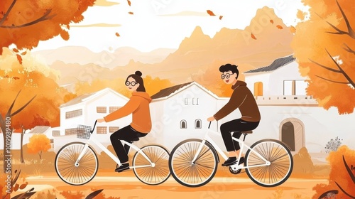 Wallpaper Mural Teachers and students on an autumn outing. Torontodigital.ca