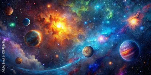 Wallpaper Mural Stunning Cosmic Space Background for Desktop Use Featuring Stars, Nebulae, and Galactic Elements Torontodigital.ca