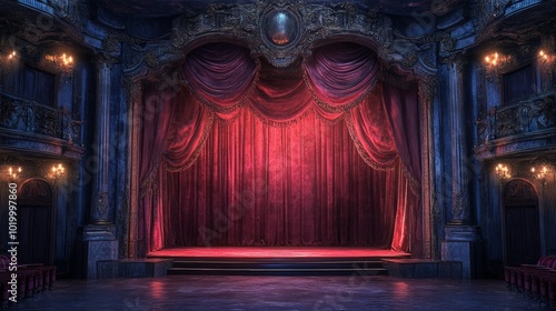 Stage backgrounds for a theatre show