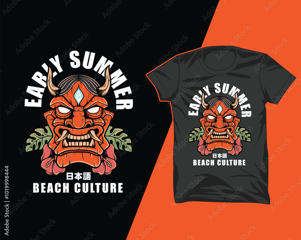 hannya tiki tshirt design hannya tiki tshirt design