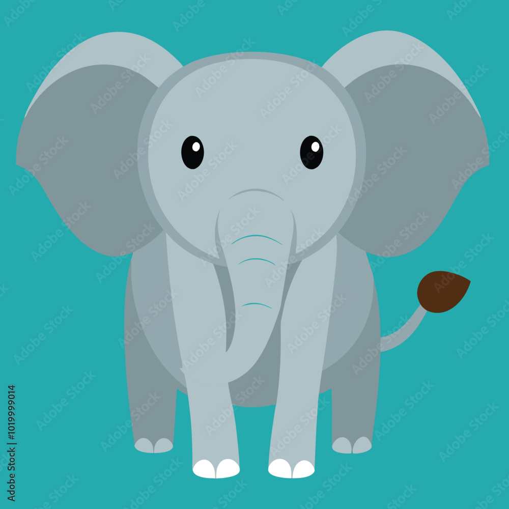 Naklejka premium elephant flat vector illustration graphic design
