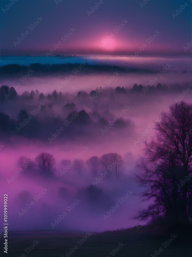 A soft, misty morning sky with pastel tones of pink and blue, with the fog rising from the fields and trees barely visible in the distance
A soft, misty morning sky with pastel tones of pink and blue, with the fog rising from the fields and trees barely visible in the distance