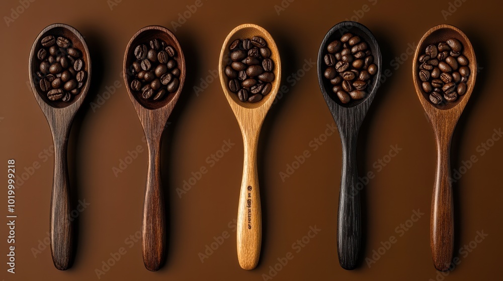 The Wooden Spoons with Coffee The Wooden Spoons with Coffee