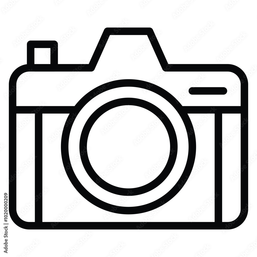 Camera Icon Outline Style. Editable Stroke Icon. Camera Icon Outline Style. Editable Stroke Icon.