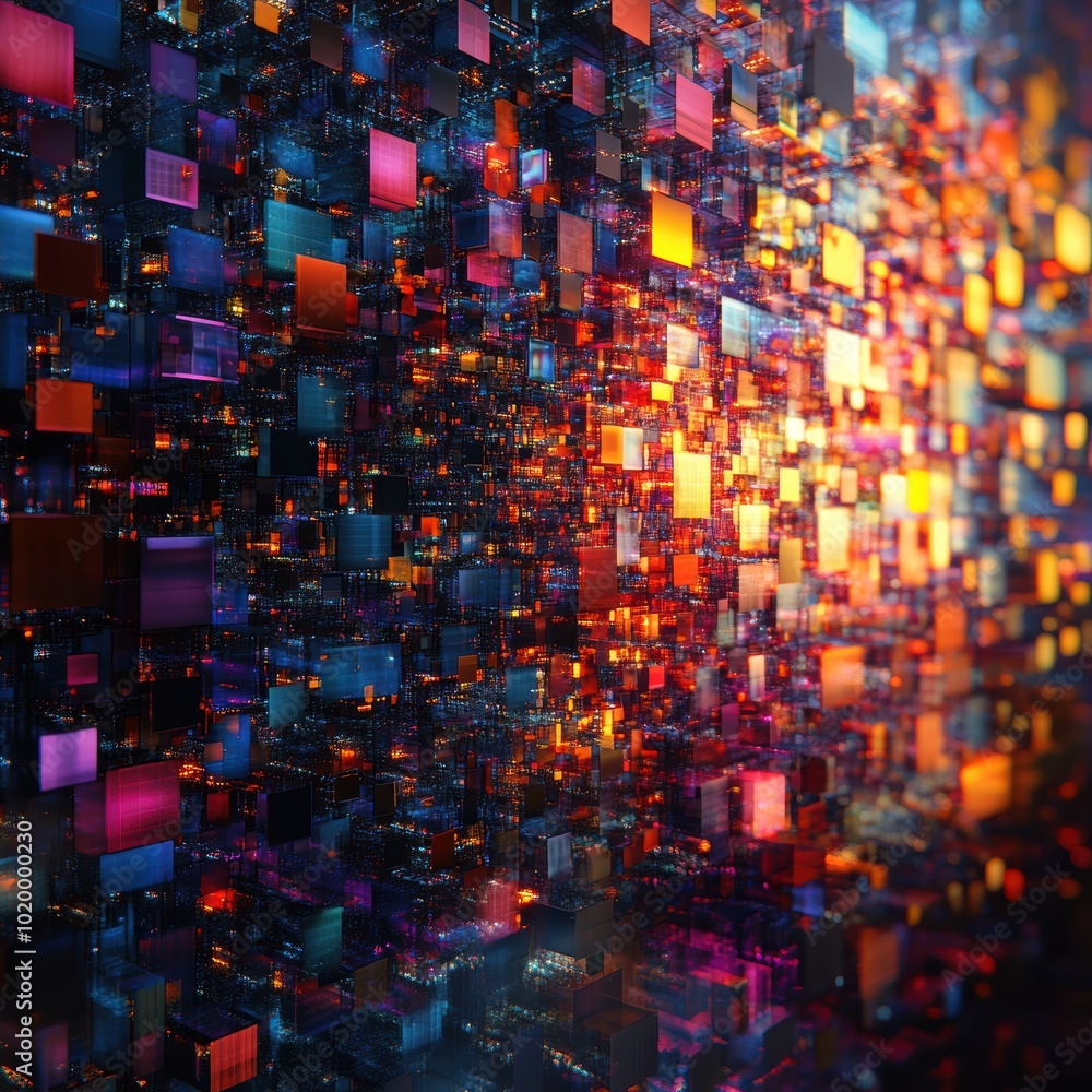 Digital Abstract Art of Data Patterns in High Fidelity Digital Abstract Art of Data Patterns in High Fidelity