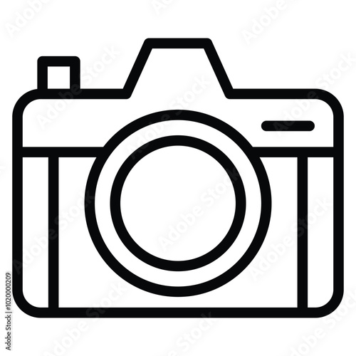 Camera Icon Outline Style. Editable Stroke Icon.