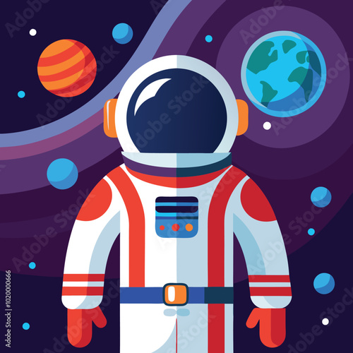 astronaut vector illustration graphic design