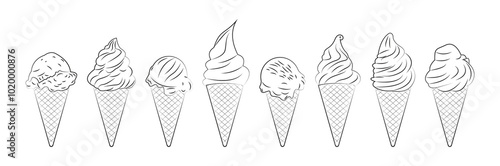 ice cream cone outline