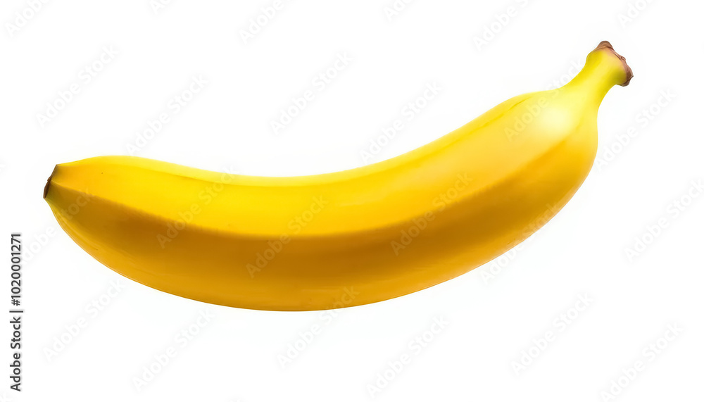 A banana is shown on a white background A banana is shown on a white background
