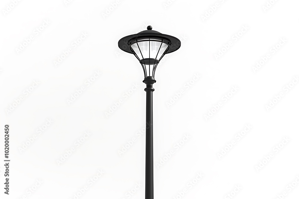 Street light on white background Street light on white background