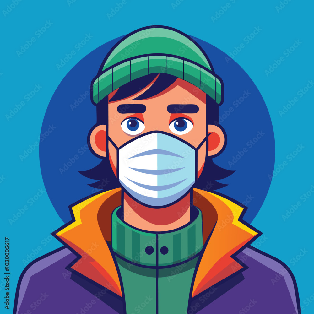 man caught cold fever sneeze vector illustration graphic design man caught cold fever sneeze vector illustration graphic design