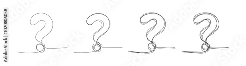 continues line thin mark question