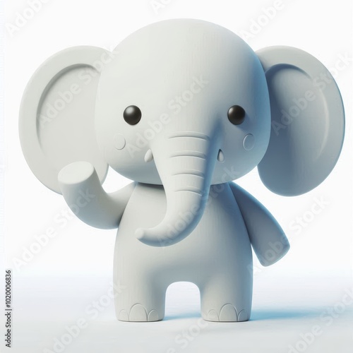 3d Cute Baby Elephant photo