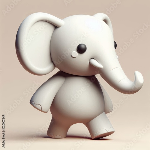 3d Cute Baby Elephant photo