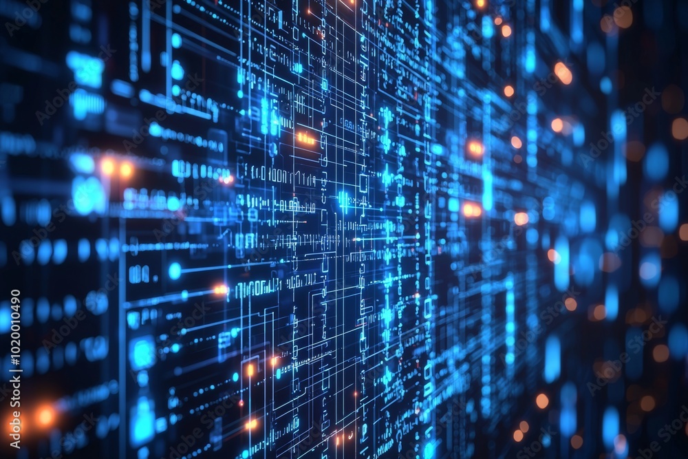 Digital Technology background of data and network Digital Technology background of data and network