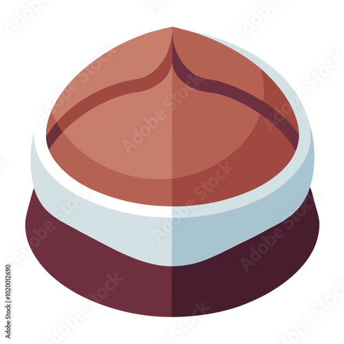 Muslim Kufi cap vector illustration isolated on a white background