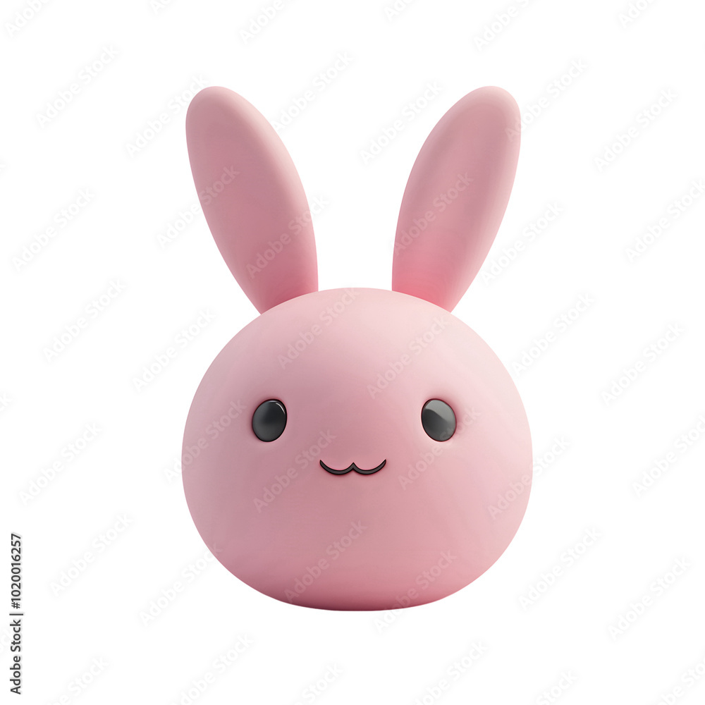 cute 3D bunny isolated on transparent background cute 3D bunny isolated on transparent background