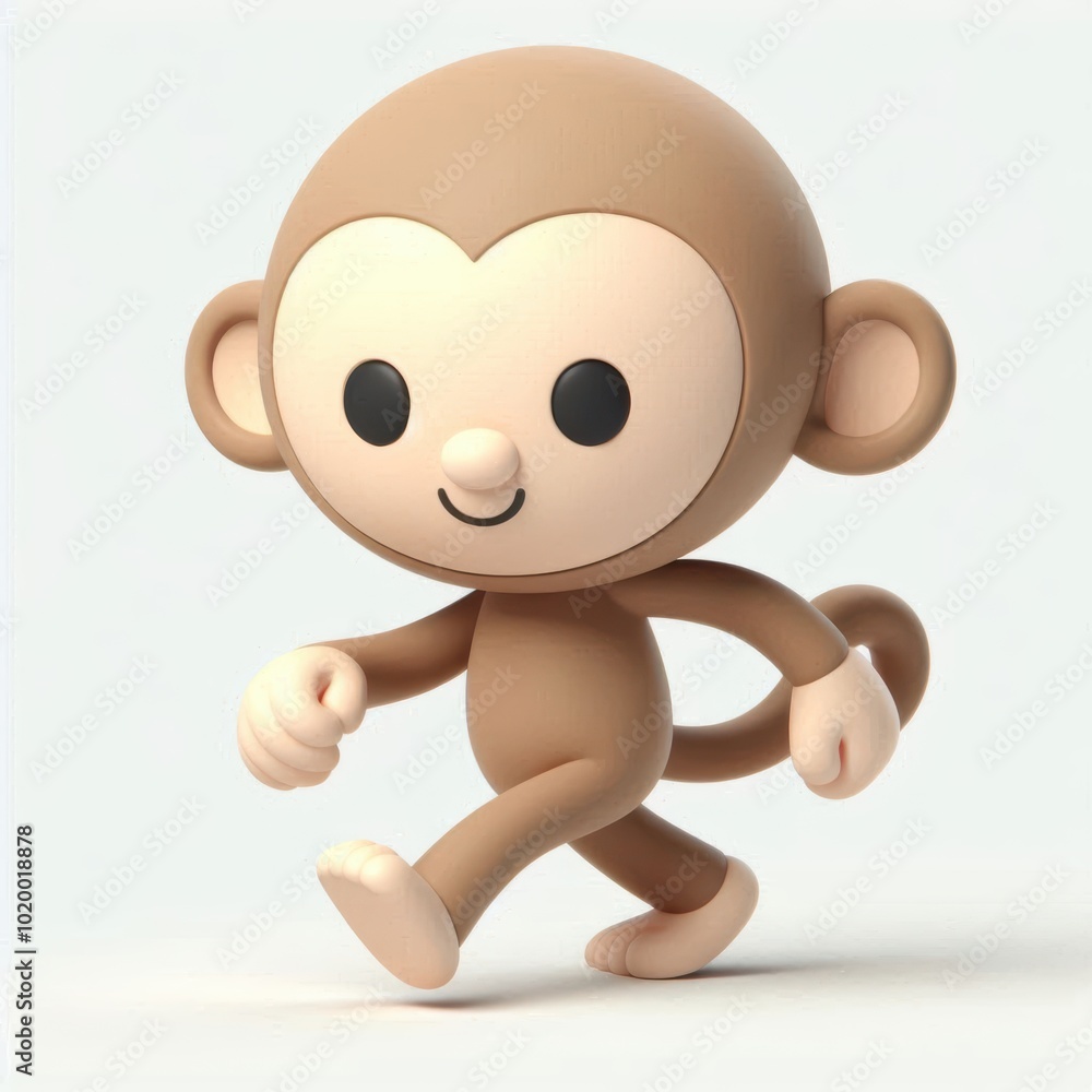 Obraz premium 3d rendering of cute Monkey