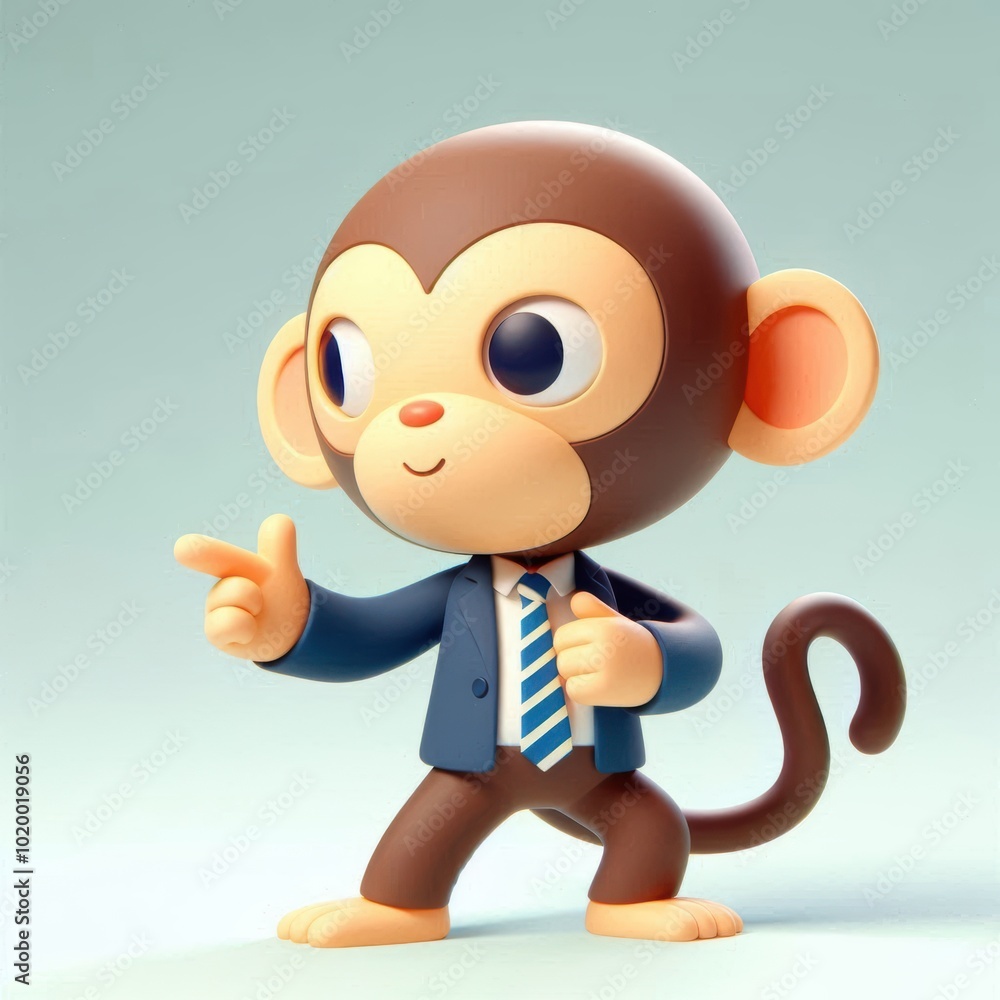 3d rendering of cute Monkey 3d rendering of cute Monkey