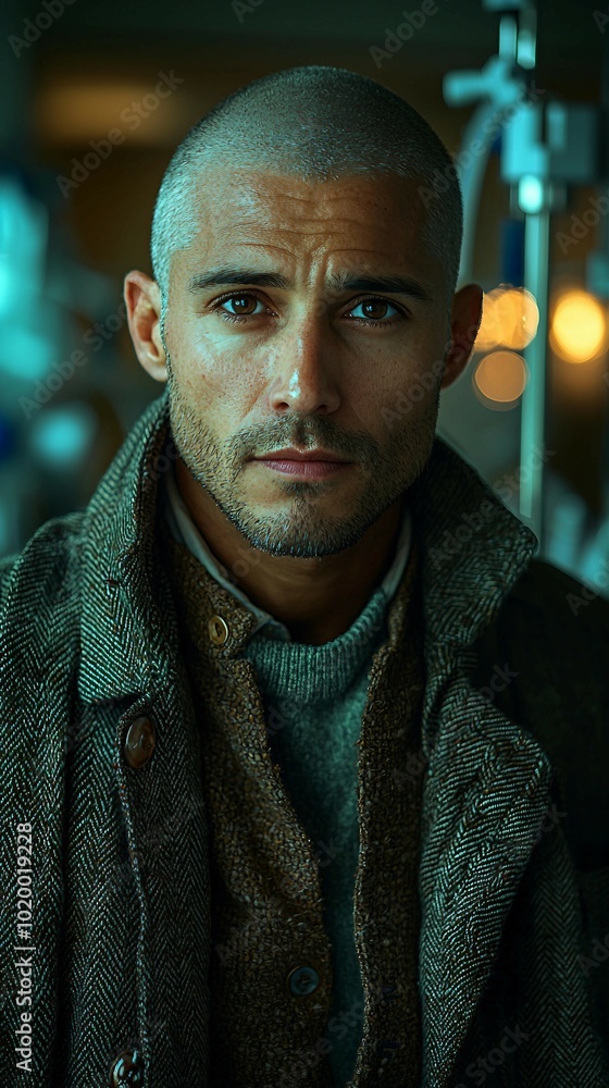 Portrait of a Man with a Serious Expression Portrait of a Man with a Serious Expression