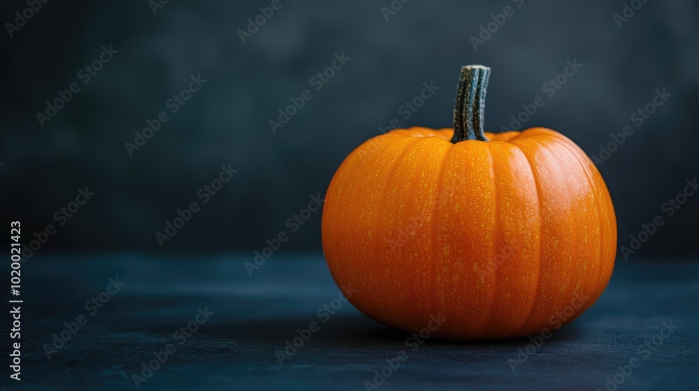 Halloween pumpkin on dark backdrop Halloween pumpkin on dark backdrop