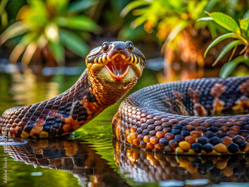 Stunning Water Moccasin Snakes in Their Natural Habitat Captured in High-Resolution Photographs Stunning Water Moccasin Snakes in Their Natural Habitat Captured in High-Resolution Photographs