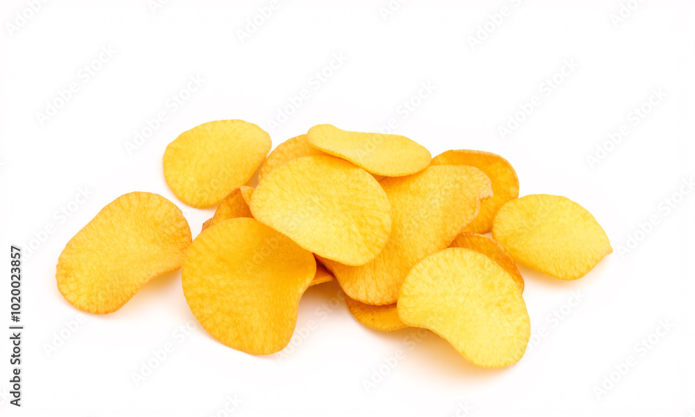 potato chips isolated on white background potato chips isolated on white background