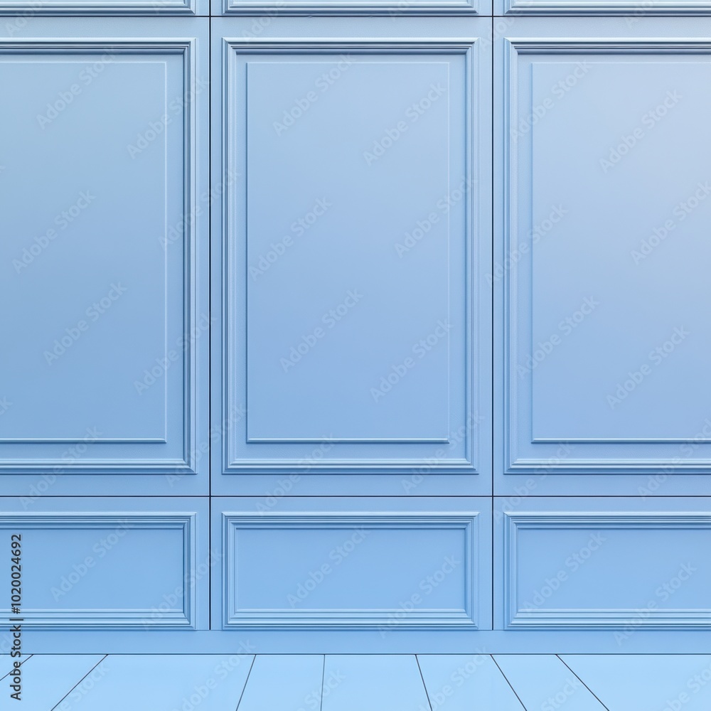 Blue Wall Paneling. Blue Wall Paneling.