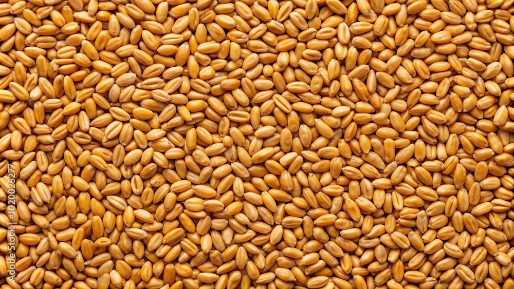 Background texture of long shot wheat grains above seeds Background texture of long shot wheat grains above seeds