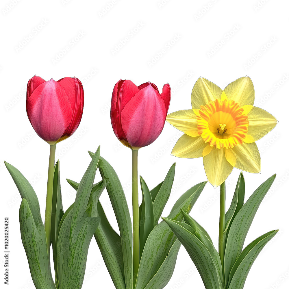 Naklejka premium Colorful Spring Flower Arrangement