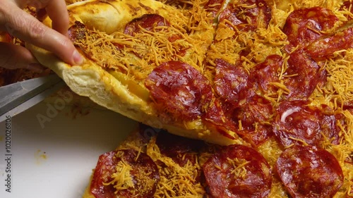 Homemade Pizza Delight of Pepperoni and Cheese Extravaganza