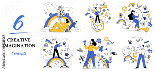 Modern product vector illustration. Professionalism is guardian angel ensuring quality modern product production Consumerism experiences revolution fueled by creative fire modern products