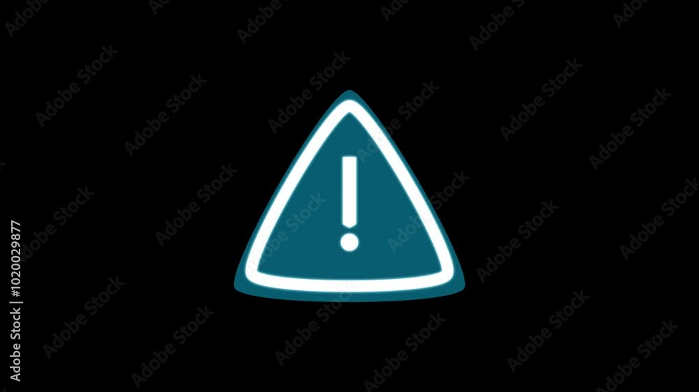 Warning icon or warning alert animation with green screen background. Warning icon or warning alert animation with green screen background.