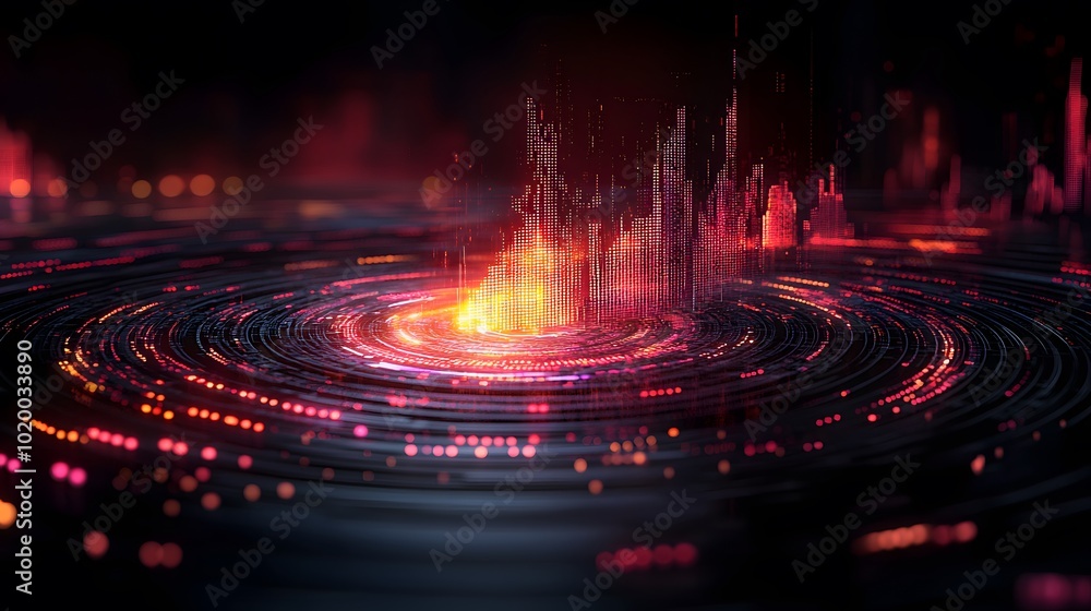 Business leaders discussing the impact of technology on stock market growth in 2025, clean vector design Business leaders discussing the impact of technology on stock market growth in 2025, clean vector design