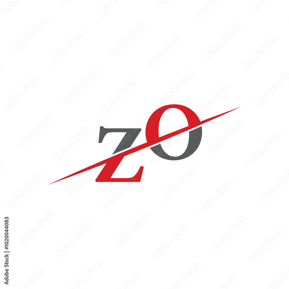 ZO Minimalist Logo with Dynamic Diagonal Line ZO Minimalist Logo with Dynamic Diagonal Line