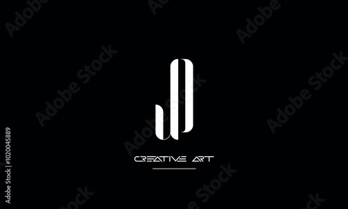 JO, OJ, J, O abstract letters logo monogram