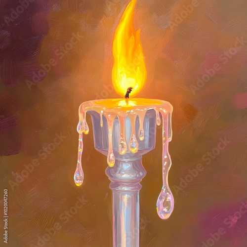 a Wax Dripping Candle 
