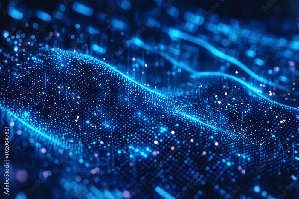Digital Technology background of data and network created with Generative AI Digital Technology background of data and network created with Generative AI