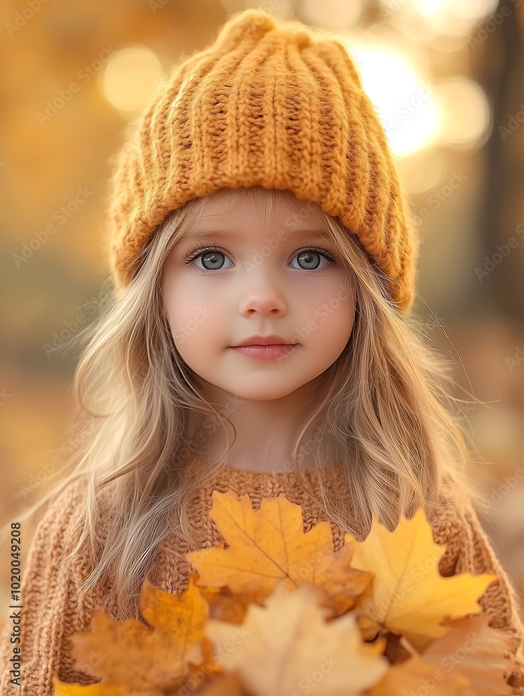 Autumn portrait of a little girl Autumn portrait of a little girl