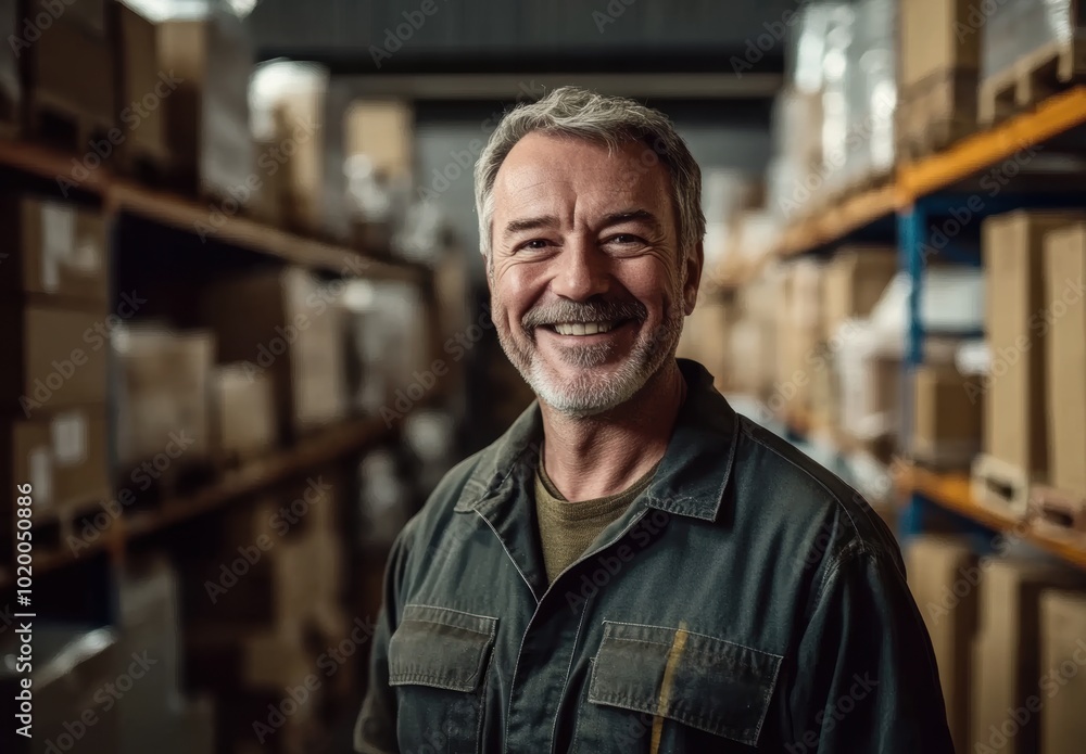Happy Warehouse Worker. Happy Warehouse Worker.
