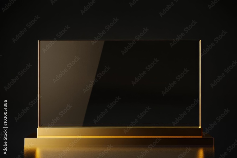 Elegant glass plaque with gold base, perfect for awards, recognition, and display in a professional setting. Elegant glass plaque with gold base, perfect for awards, recognition, and display in a professional setting.